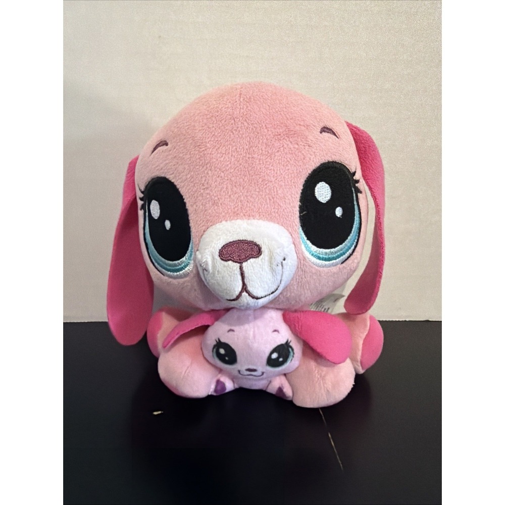 Littlest Pet Shop Pink Dog Plush Pillow Pet Hasbro LPS‎ Stuffed Animal
